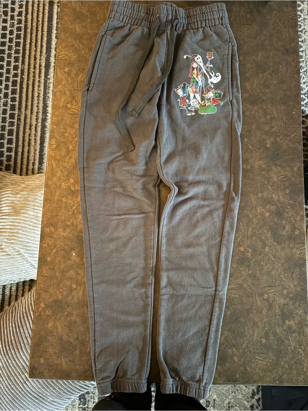 Charcoal Gray Nightmare Before Christmas Jogger Pants